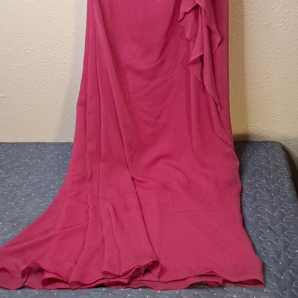 David's Bridal halter top pink dress size 4 - Picture 2 of 5
